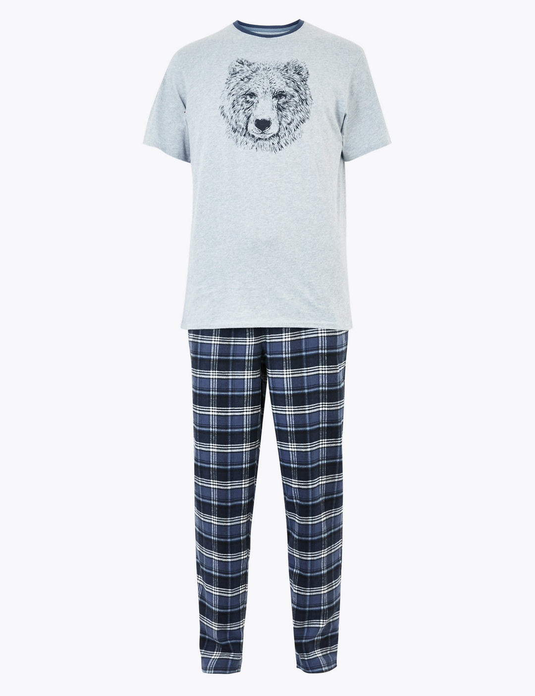M&S Mens S/S T-Shirt Pajama Set T07/7557
