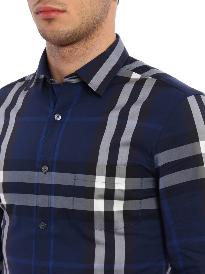 BRBY Men L/S Check Cotton Casusal Shirt 40234821005