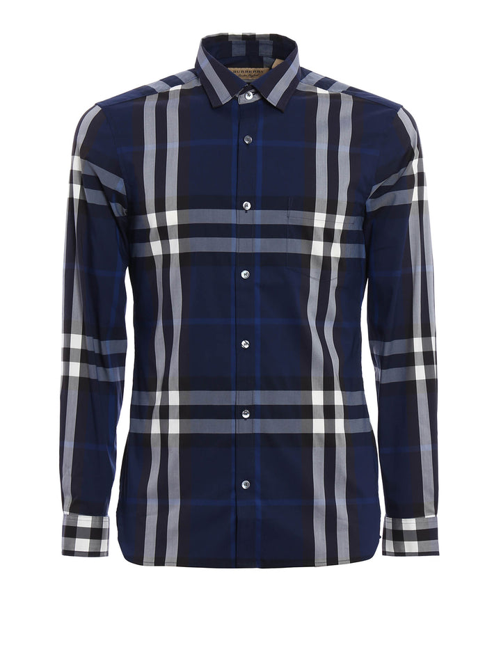 BRBY Men L/S Check Cotton Casusal Shirt 40234821005