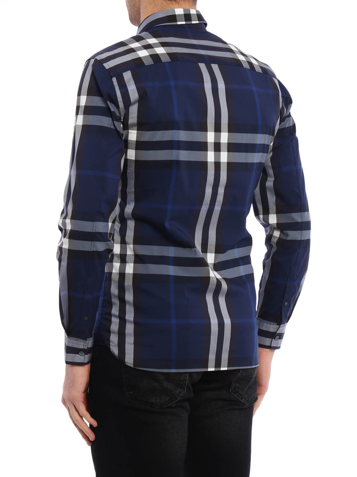 BRBY Men L/S Check Cotton Casusal Shirt 40234821005