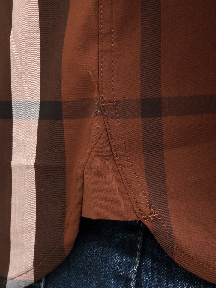 BRBY Men L/S Check Cotton Casusal Shirt 39835431005