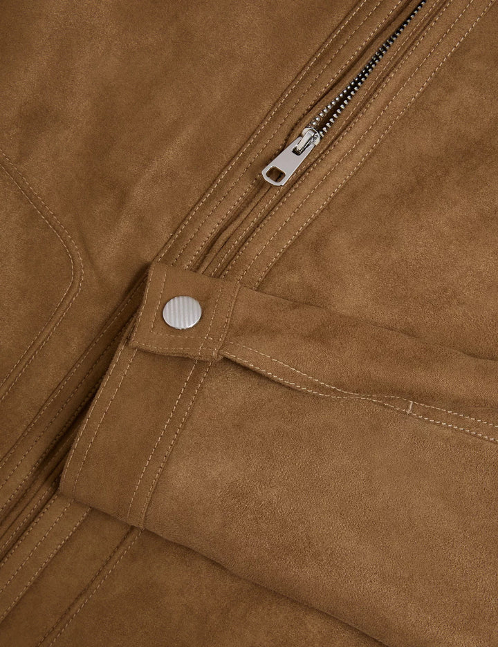 M&S Mens L/S Suaded Leather Jacket T16/6759M