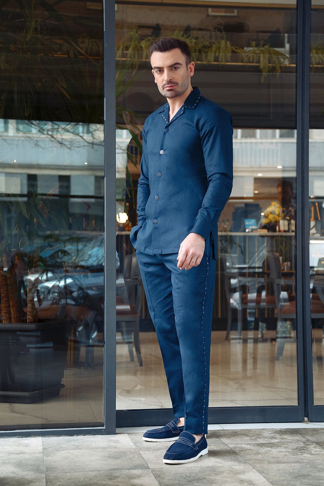 Modern Suit With Embroidery Details