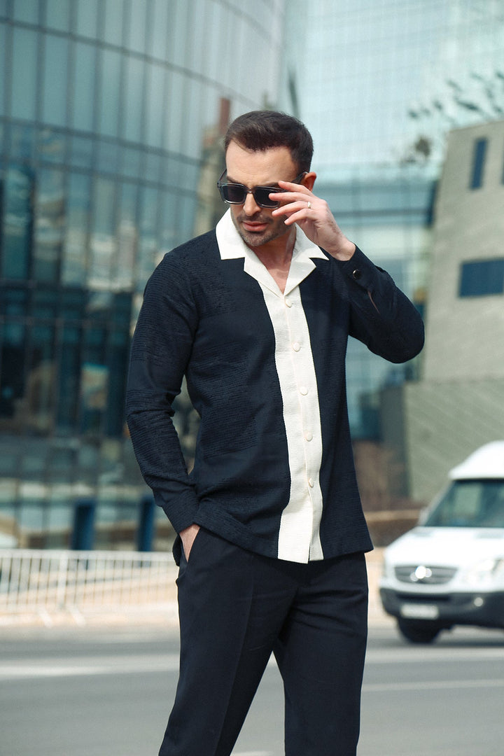 Modern Men's Shirt with 3D Texture