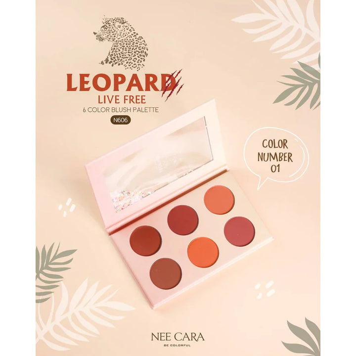 Nee Cara 6 Colors Blush Palette 4.5g*6 #02 (Thai)