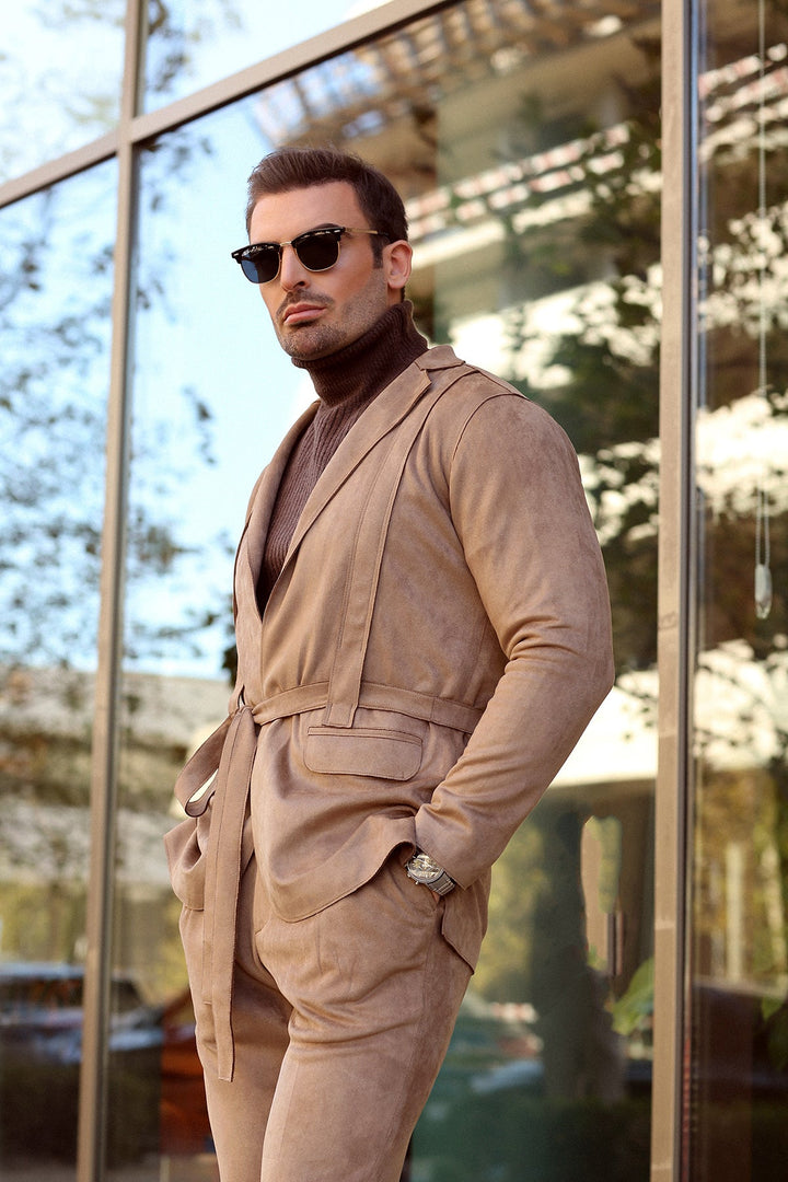 Ultra Modern Suede Slim-Fit Suit