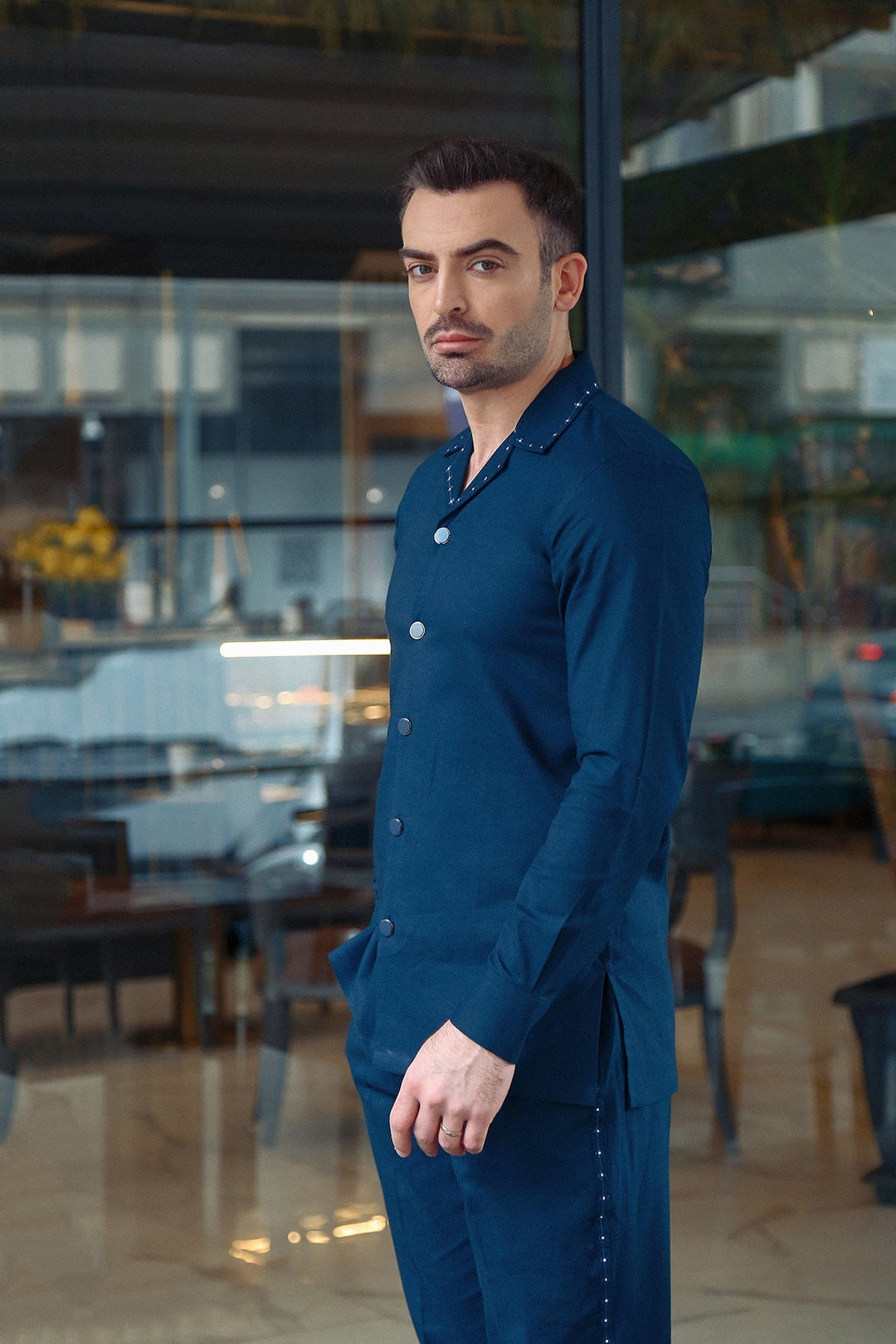 Modern Suit With Embroidery Details