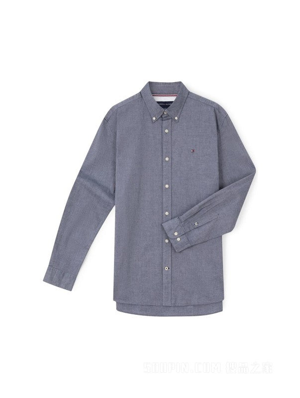 TH Men L/S Button Down Casual Plain Shirt MT-78J8433