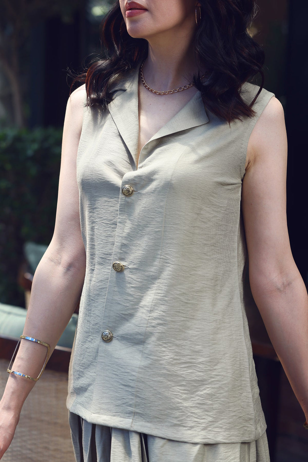 Beautiful Linen Co-ord with Camp Collar Shirt & Skirt