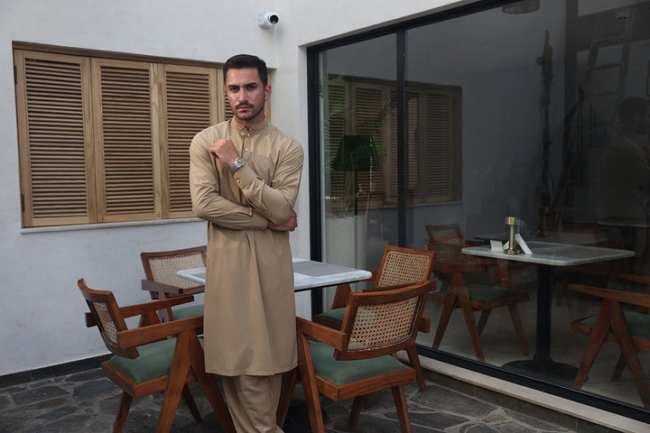 Summery Kamzeez Shalwar with Folded Collar