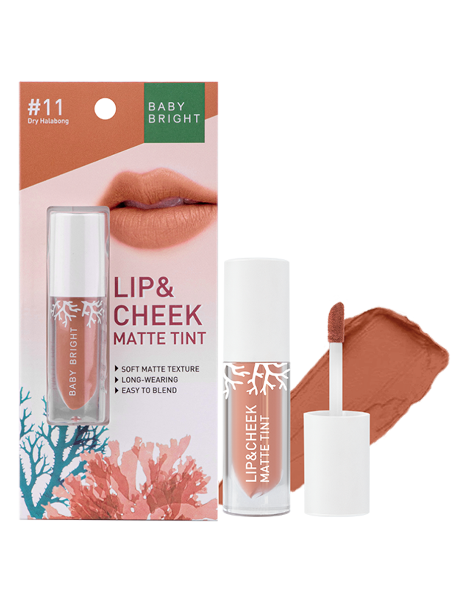 Baby Bright Lip & Cheek Matte Tint #11 Dry Halabong 2.4g (Thai)