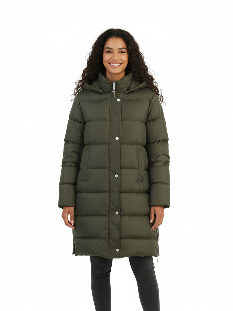 Jathirty Ladies Long Jacket Wth Hoodie