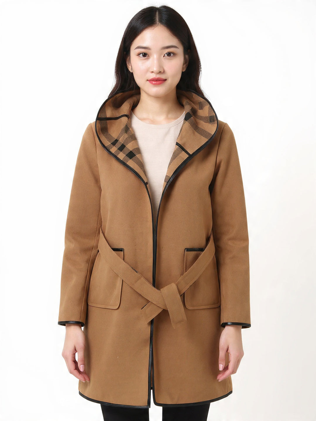 Tonsurton Ladies Long Hooded Fleece Coat 8446