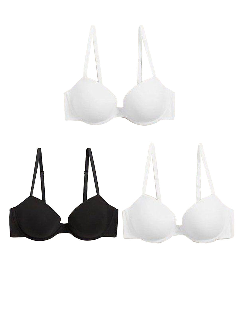 M&S Ladies U/W L Padded 3 Pack Full Cup Bra T33/0321