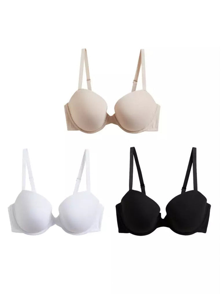 M&S Ladies U/W Padded 3 Pack Balcony Bra t33/0334