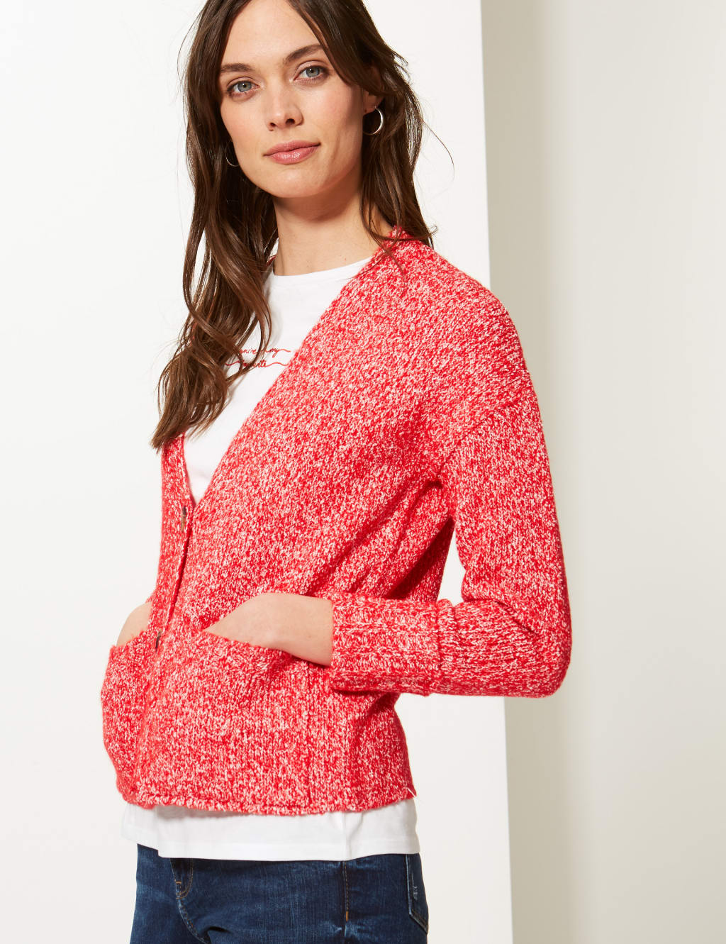 M&S Ladies L/S Cardigan T38/2260