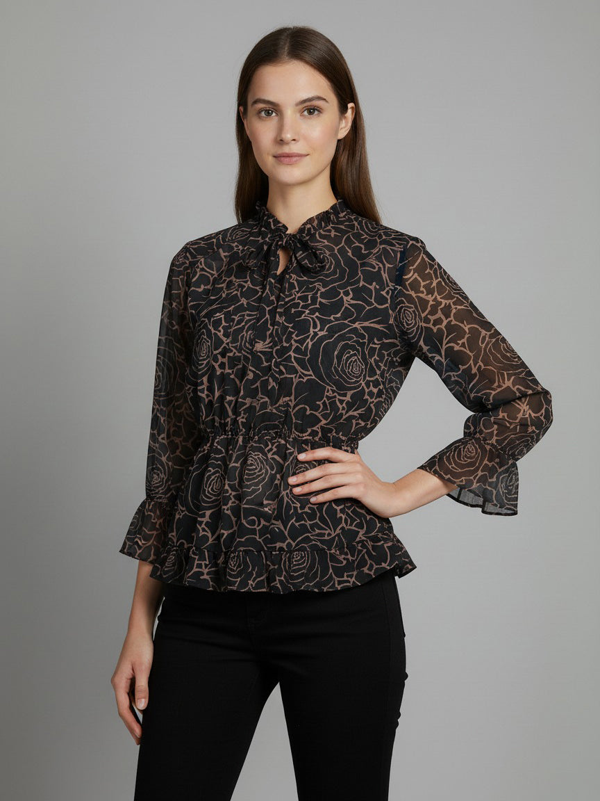 Nifty Ladies L/S Printed Tunic
