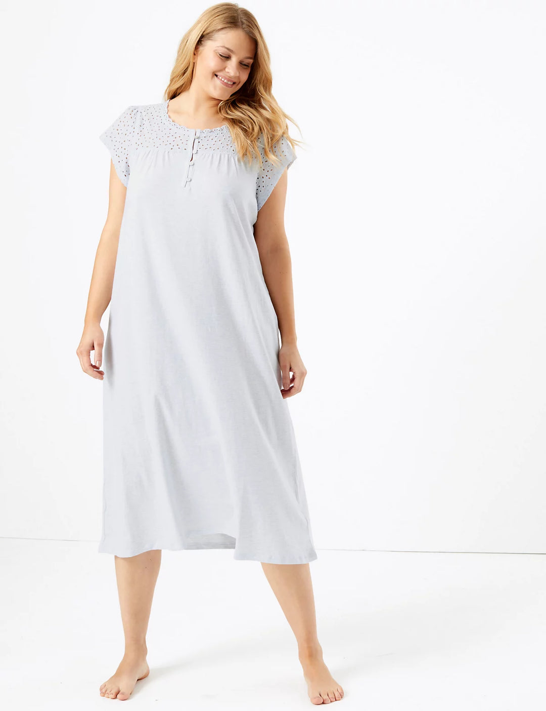 M&S Ladies L/S Long Nighty T37/6020N