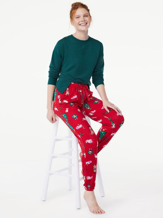 America Eagle Ladies Fleece Trouser (Printed)