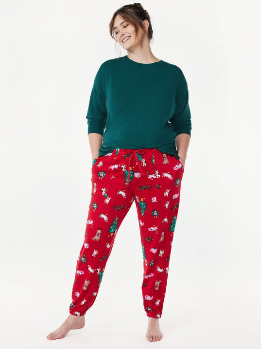 America Eagle Ladies Fleece Trouser (Printed)