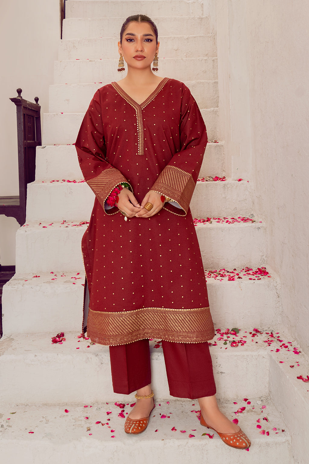 Chandan maroon 2 Pcs Suit