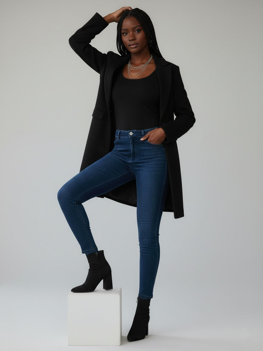 Primark Ladies Mid Long Single Button Coat