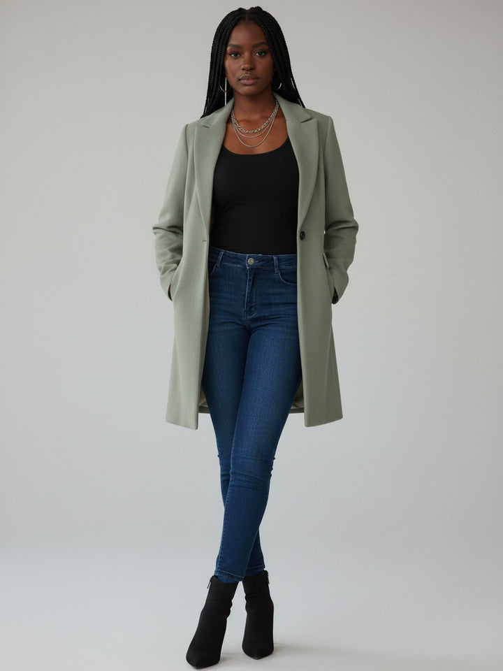 Primark Ladies Mid Long Double Button Coat