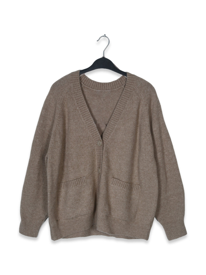 Primark Ladies V Neck Cardigan 84104 (Beige)