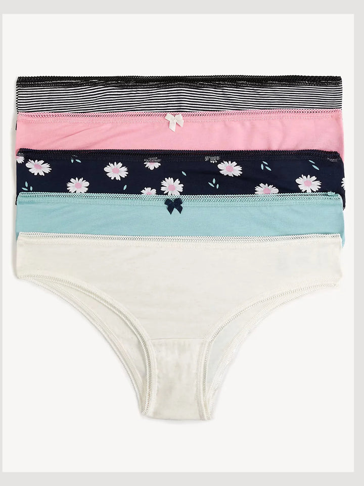 M&S High legs 5 Pack Panty T61/2111X (Pink)