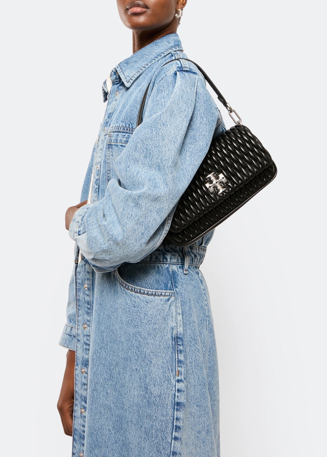 TB Kira Ruched Small Flap Shoulder Bag 193489