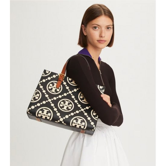 TB T-Monogram Shoulder Bag 1416 Black/White