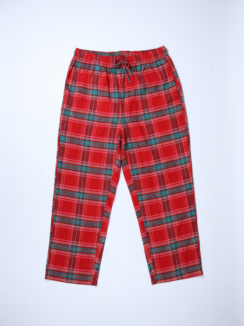 Liz Claiborne 3 Pcs Check Sleep Set (Red)