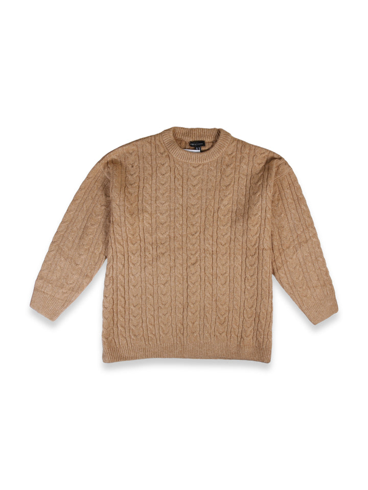 NEW LOOK Ladies Crew Neck Jumper (Brown)