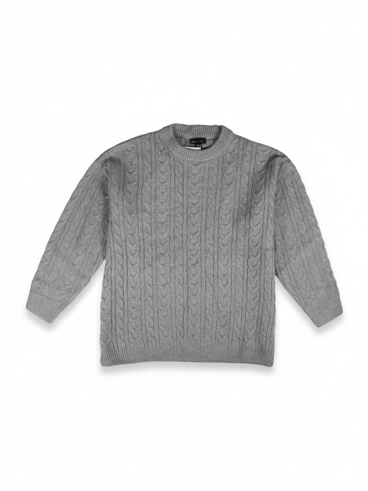 NEW LOOK Ladies Crew Neck Jumper (Grey)
