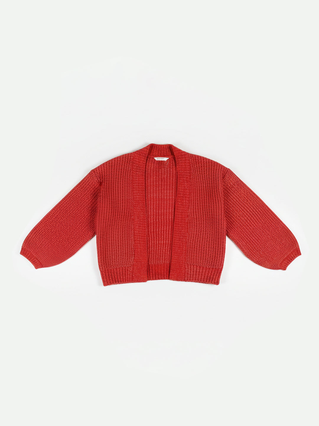 Any Day Ladies Front Open Cardigan (Red)