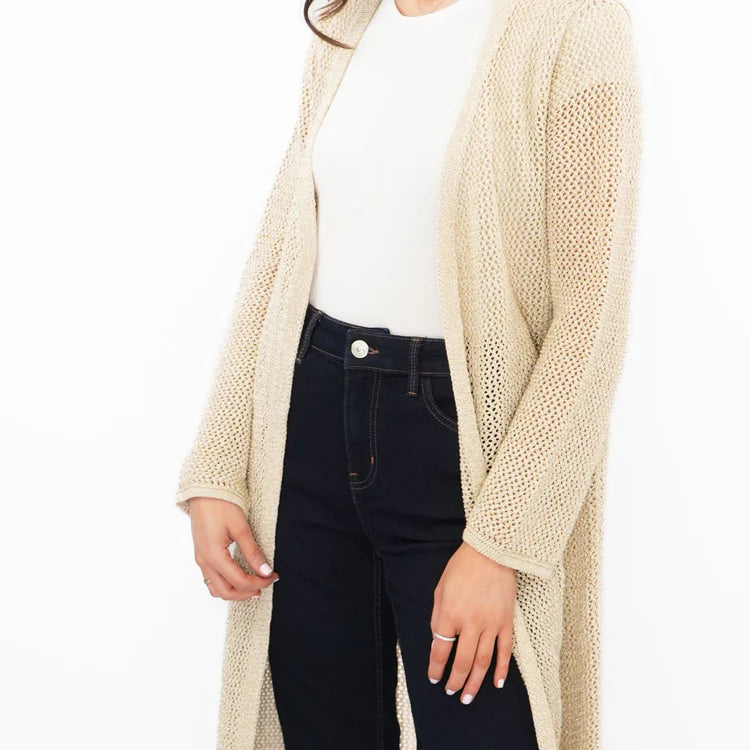 M&S Ladies Autograph Long Line F/O Cardigan