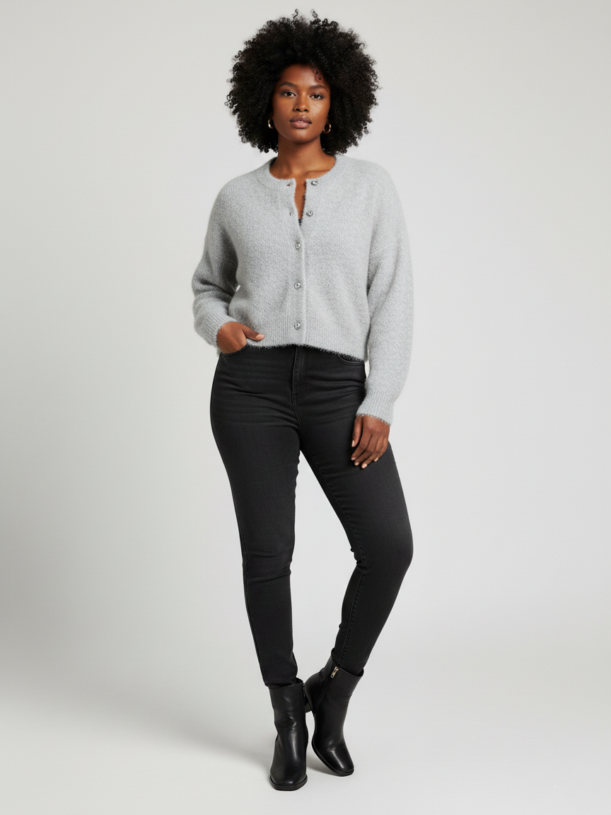 Tu Ladies Cardigan (Grey)