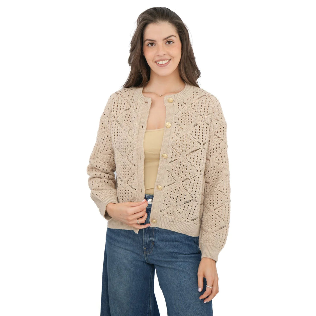 M&S Ladies Pointelle Knitted Cardigan