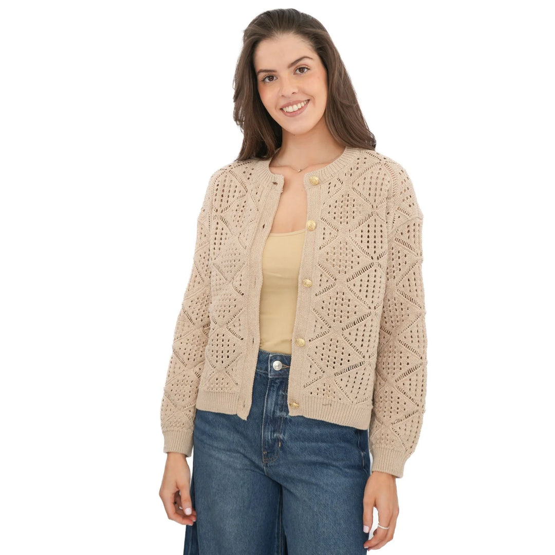 M&S Ladies Pointelle Knitted Cardigan