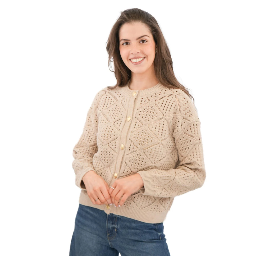 M&S Ladies Pointelle Knitted Cardigan