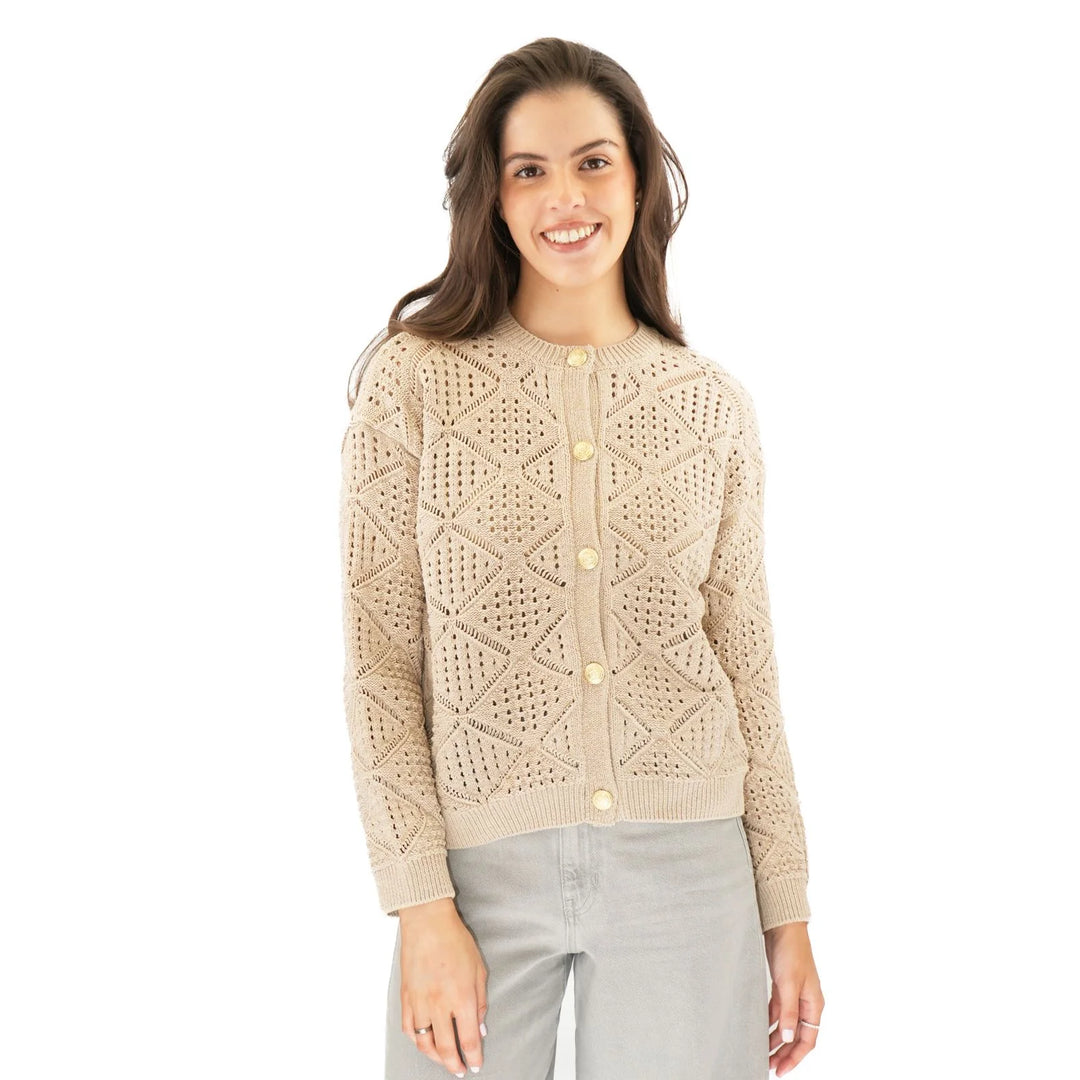M&S Ladies Pointelle Knitted Cardigan