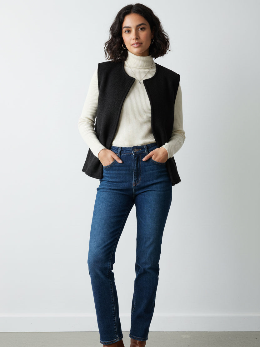 Glossy Ladies S/L F/O Short Body Jersey 8517 (Black)