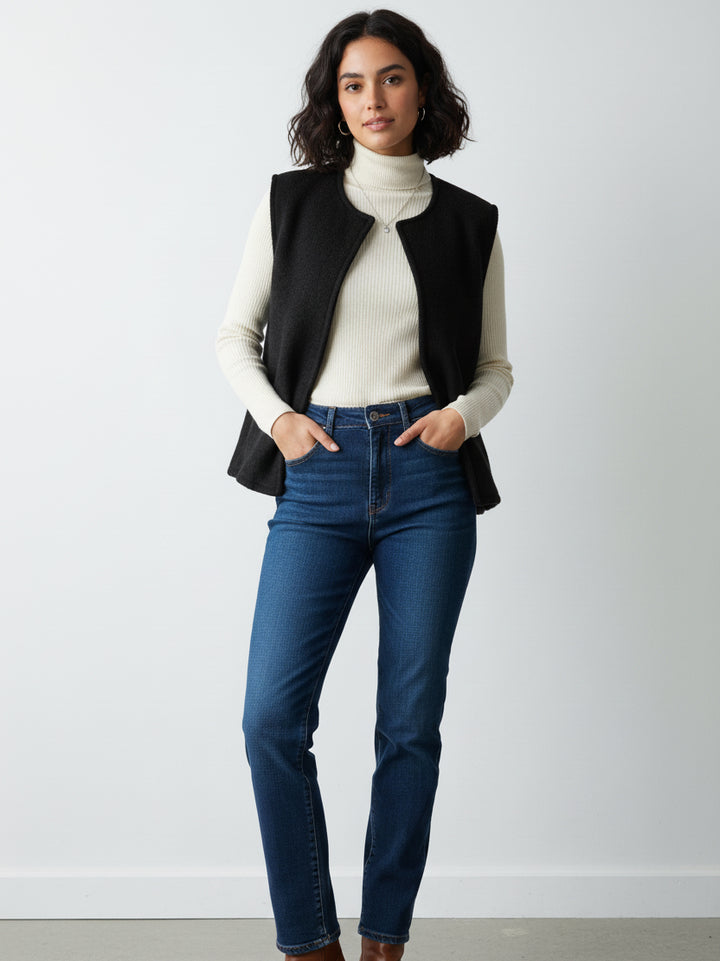 Glossy Ladies S/L F/O Short Body Jersey 8517 (Black)