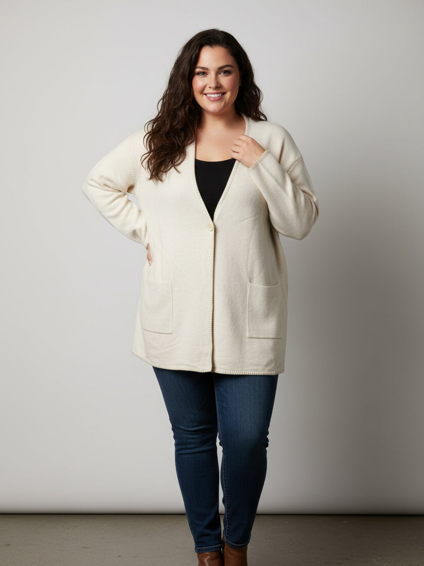 Glossy Ladies L/S Cardigan 8570 (Off White)