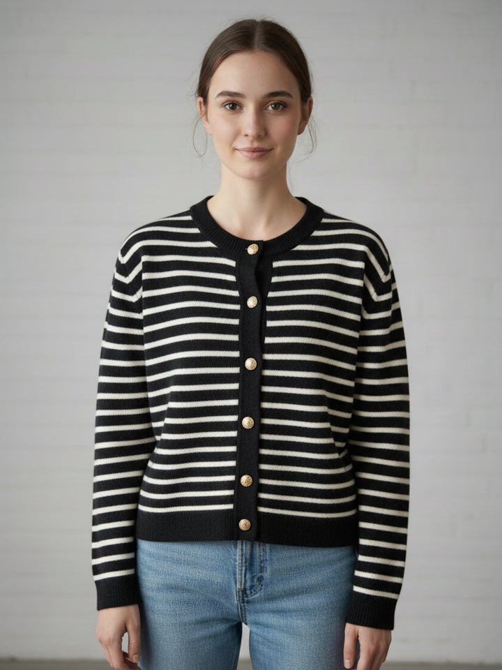 Glossy Ladies L/S Cardigan 8566 (Black Mix)