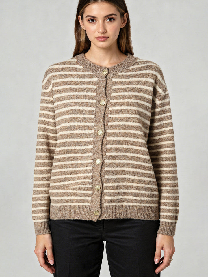 Glossy Ladies L/S Cardigan 8566 (Brown Mix)