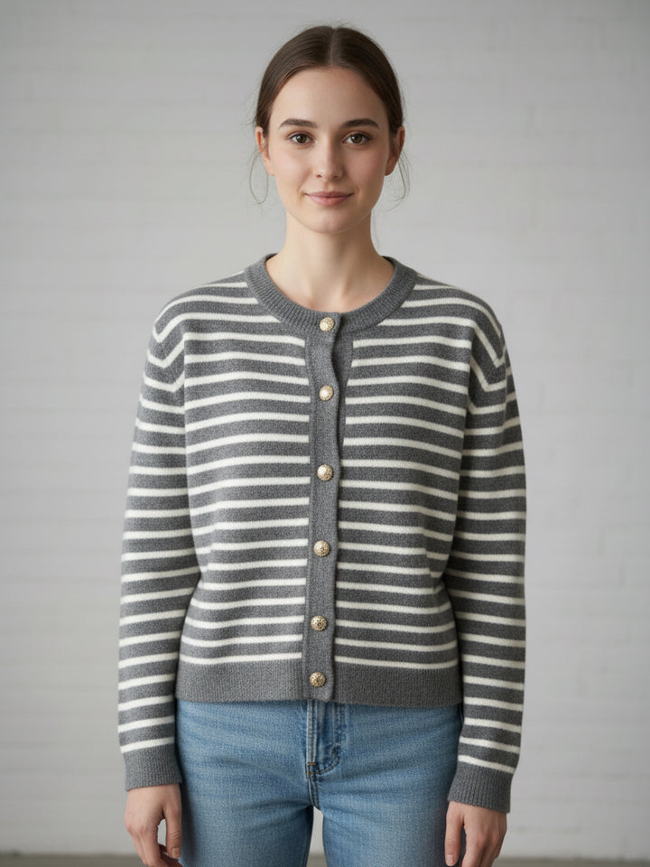 Glossy Ladies L/S Cardigan 8566 (Grey Mix)