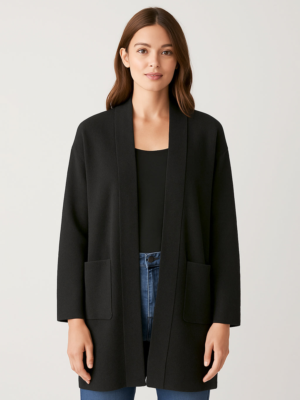 Glossy L/S F/O Long Jersey 8527 (Black)