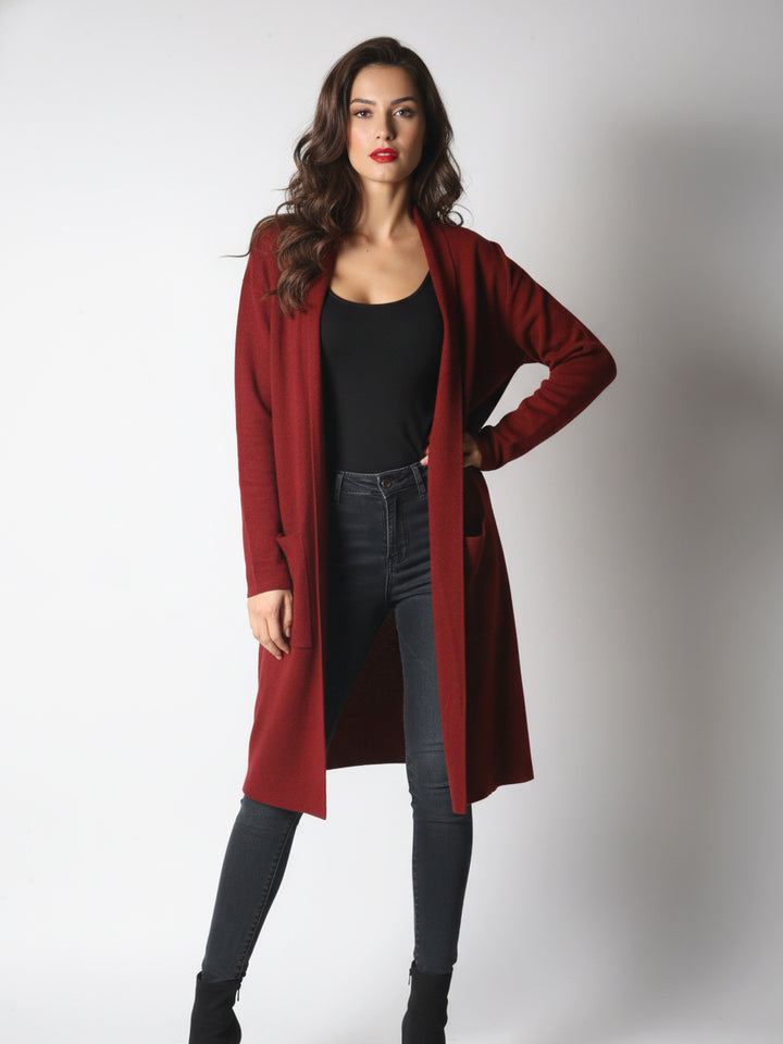 Glossy L/S F/O Long Jersey 8527 (Burgundy)