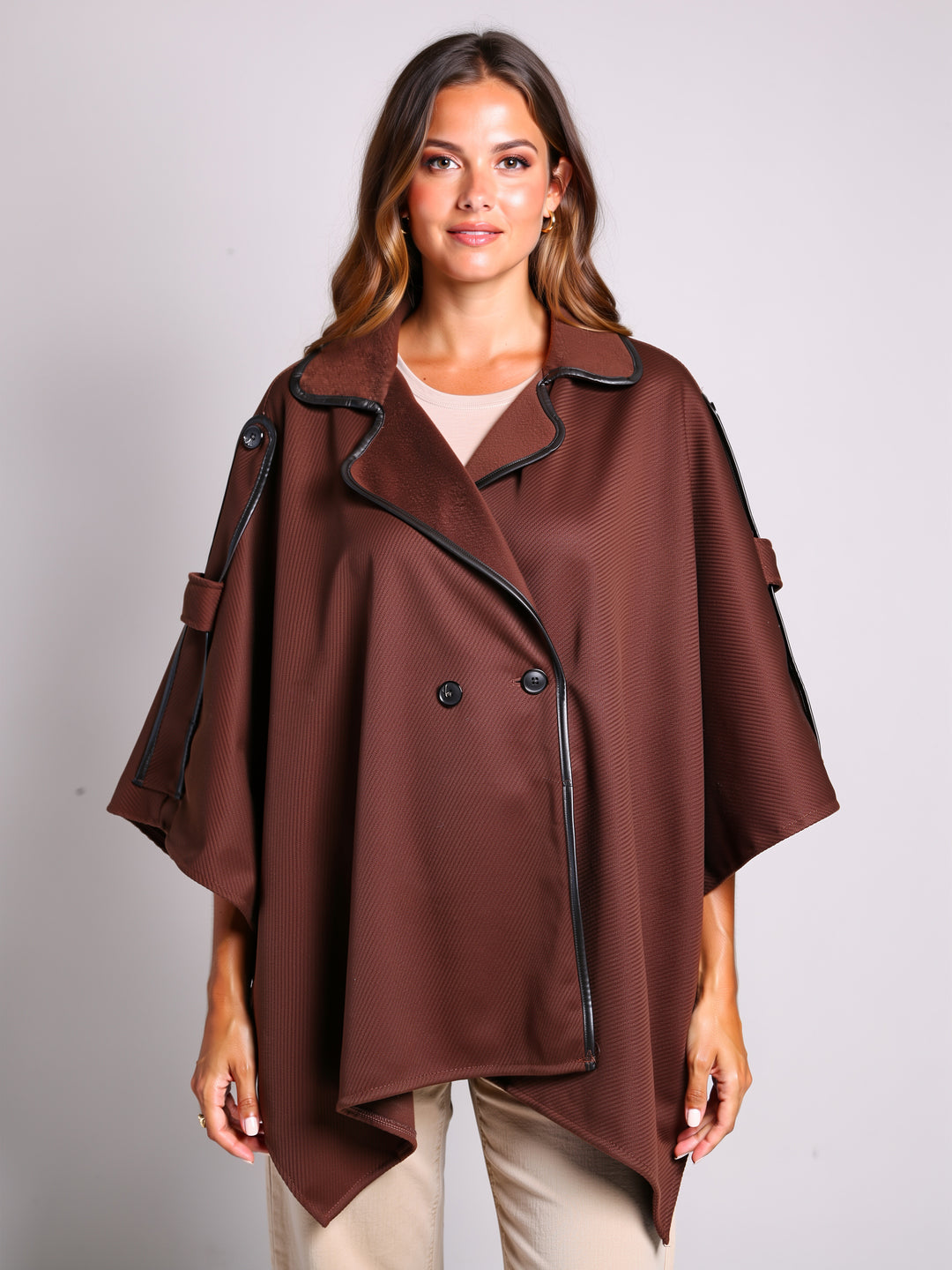 Glossy Ladies Poncho 8069 (Chocolate)